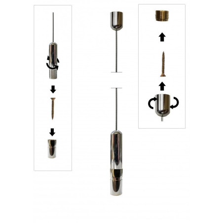 Ceiling to Floor Fixings Pink