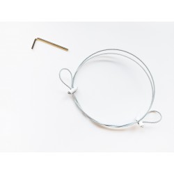 White Steel Cable - Loop at both Ends