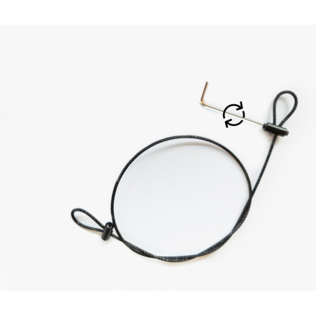 Black Steel Cable - Loop at both Ends