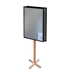 Back to Back Frame Floor Standing Acrylic Pocket Stand