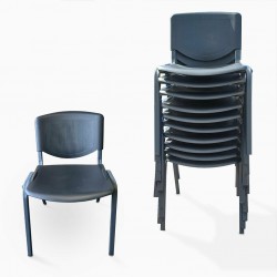 Stacking Chair with Plastic Seat