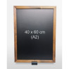 Black Easel with Wooden Chalkboard Frame