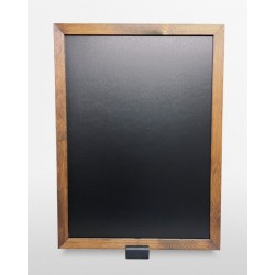 Black Easel with Wooden Chalkboard Frame