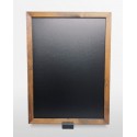 Black Easel with Wooden Chalkboard Frame