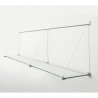 Long Glass Shelf & Cables on Clip Rail Shelving 150cm