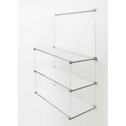 J Rail Shelving with Glass and Cables