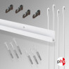 J-Rail Hanging Rod Kit 2m All-in-one (Heavy-Duty Wall Track)