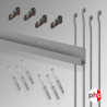 J-Rail Hanging Rod Kit 3m All-in-one (Heavy-Duty Wall Track)
