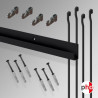 J-Rail Hanging Rod Kit 3m All-in-one (Heavy-Duty Wall Track)