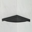 Black Corner Glass Shelf (Curved)