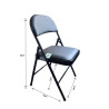 Black Folding Chair (Faux Leather)