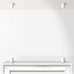 Ceiling to Frame Hanging Kit (White)