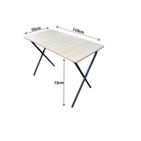 Large Rectangular Folding Table with 4 Folding Chairs Set