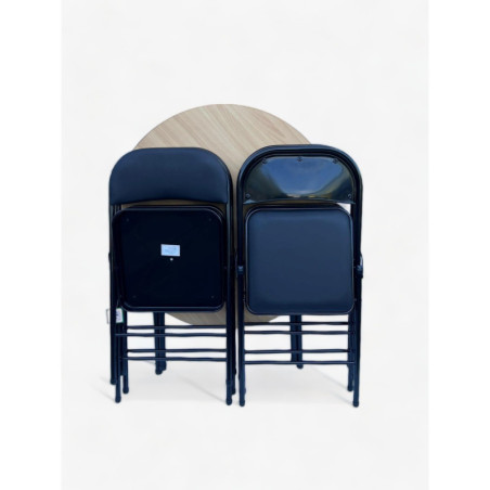 Folding Round Table with 4 Chairs Set