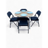 Folding Round Table with 4 Chairs Set