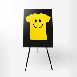 T Shirt Display Easel with A0 black or white correx board