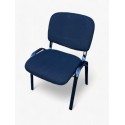 New Office Stacking Chair Black Padding with Black Legs