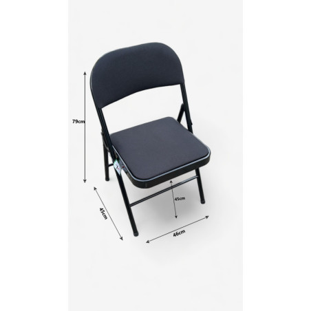 Black Fabric Folding Chair