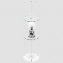 Round Glass Shelves Ceiling to Floor Kit