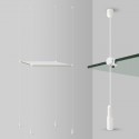 Suspended Cable Display Glass Shelves (White Fittings)