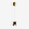 Gold/Brass Panel Clamp Ceiling Hanging kit with Clear Cable