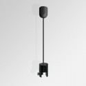 Black Ceiling Fixing + Panel Clamp (Steel Cable)