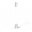 White Panel Clamp Ceiling Hanging kit with Clear Cable