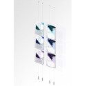 Leaflet Holder Ceiling to Floor Hanging Cable display kit A4 A5 DL
