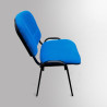 Office Stacking Chair Blue Padding with Black Legs