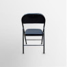 Black Folding Chair (Faux Leather)