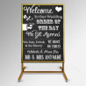 Free Standing Metal Chalkboard Stand AO Frame with Castors