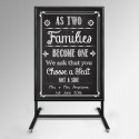 Metal Chalkboard Stand AO Frame with Castors