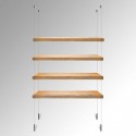 Suspended Ceiling to Floor Wooden Shelves Cable Kit (Fittings Only)